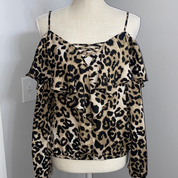 Liberty Love Tops - Liberty Love Cold Shoulder Blouse NWOT